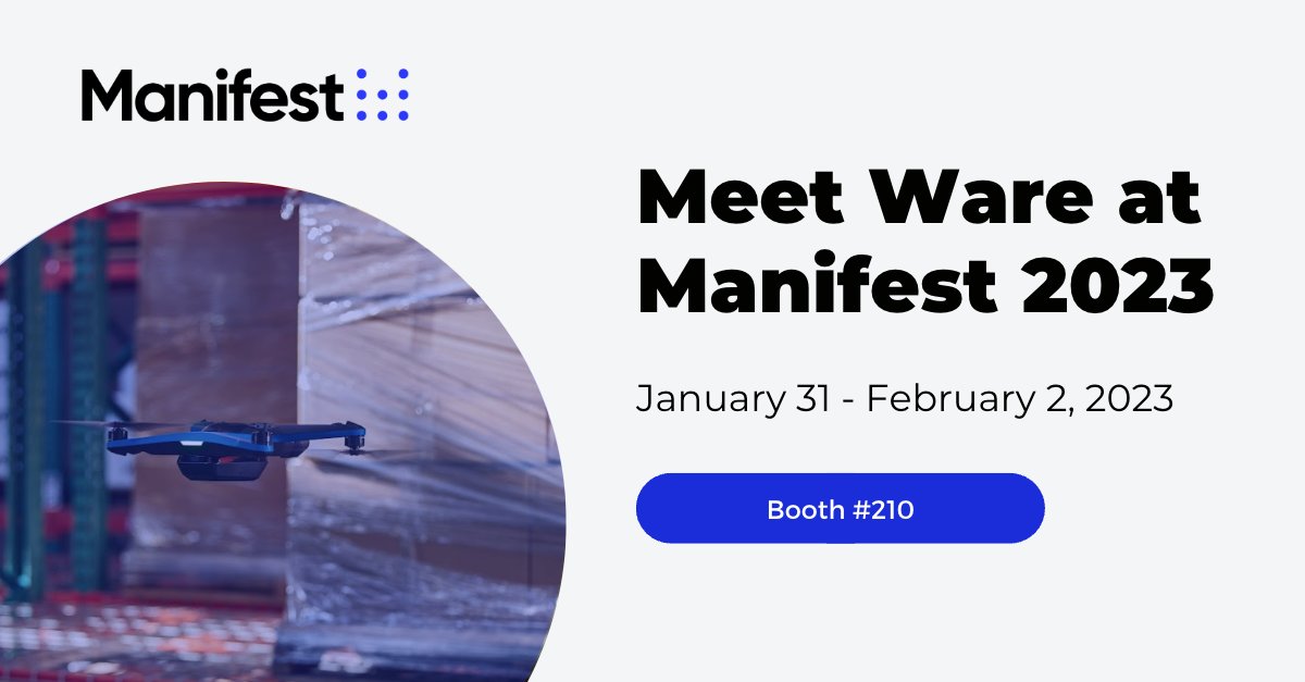 We're excited to be at <a href="/ManifestFOL/">Manife.st</a> next month! 

Schedule a meeting with the team to learn more about automating your inventory tracking with warehouse drones: bit.ly/3Pdvvok

#manifest2023 #warehousedrones #supplychain