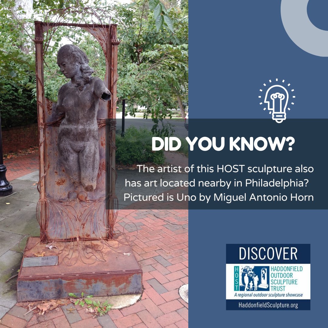 host08033's tweet image. Miguel Antonio Horn, the artist of HOST's Uno, recently created an outdoor piece in Philadelphia titled ContraFuerte.

ContraFuerte displays two groups of entangled bodies grappling with the task of sustaining or raising a bridge that spans the width of the street.