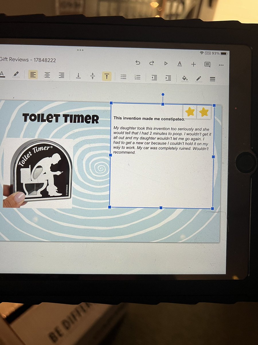 flourishedroots's tweet photo. Weird gift reviews…10/10 recommend doing this with your class! The laughter I have enjoyed today is totally worth it! 😂😂 https://t.co/0P4fGkCCLn