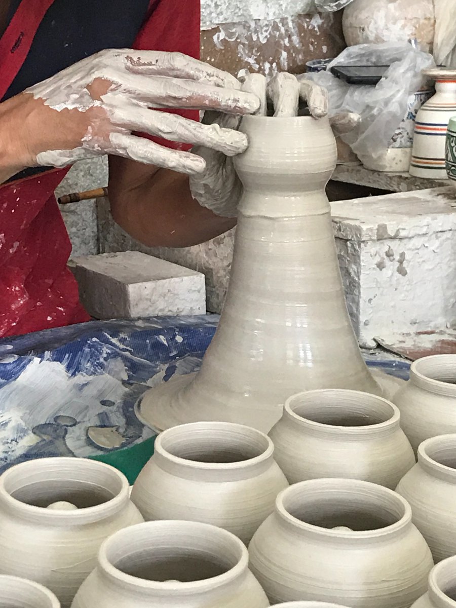 Centuries of tradition inform the potters of #Fez, watching them work is like traveling back in time. #Morocco #gogygded #artisanalcrafts