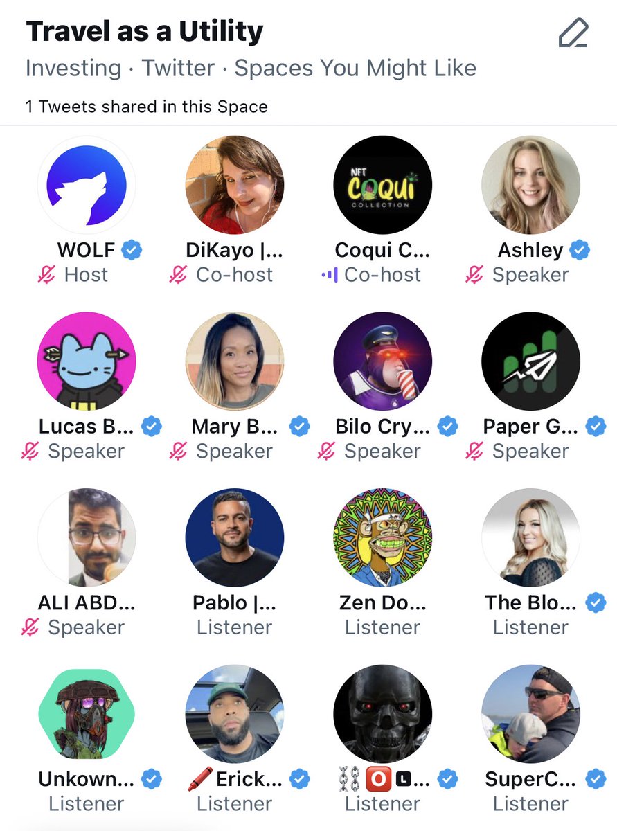 dikayodata's tweet photo. Enjoyed this lively space with @WOLF_Financial and his special guest host @Coquicollection, who is doing amazing things with #web3 and travel. 

Nice to meet you and hear about your mission! 🖤 https://t.co/n0MsXazzLl