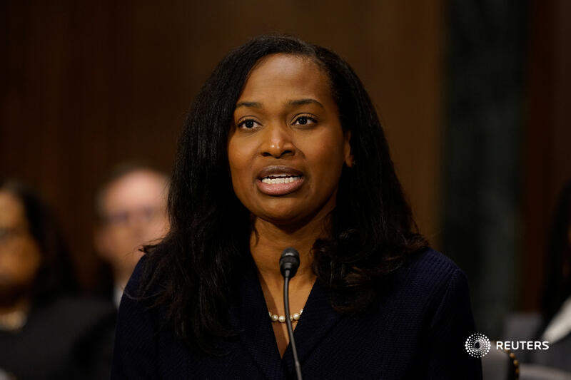 The Senate confirmed Tamika Montgomery-Reeves to a seat on a the 3rd Circuit, making her the second Black woman to serve on the Philadelphia-based appeals court reut.rs/3iWJtiH @nateraymond