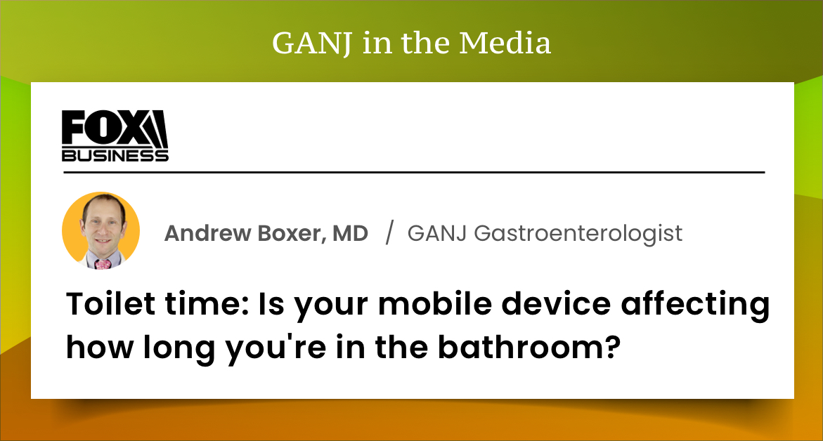 Given the prevalence of cell phones everywhere, it was only a matter of time before this became a GI issue. Thanks to FoxBusiness, we hear from experts, including Dr. Andrew Boxer, on the health risks of prolonged time on the toilet due to cellphone use. fxn.ws/3PrwIsA
