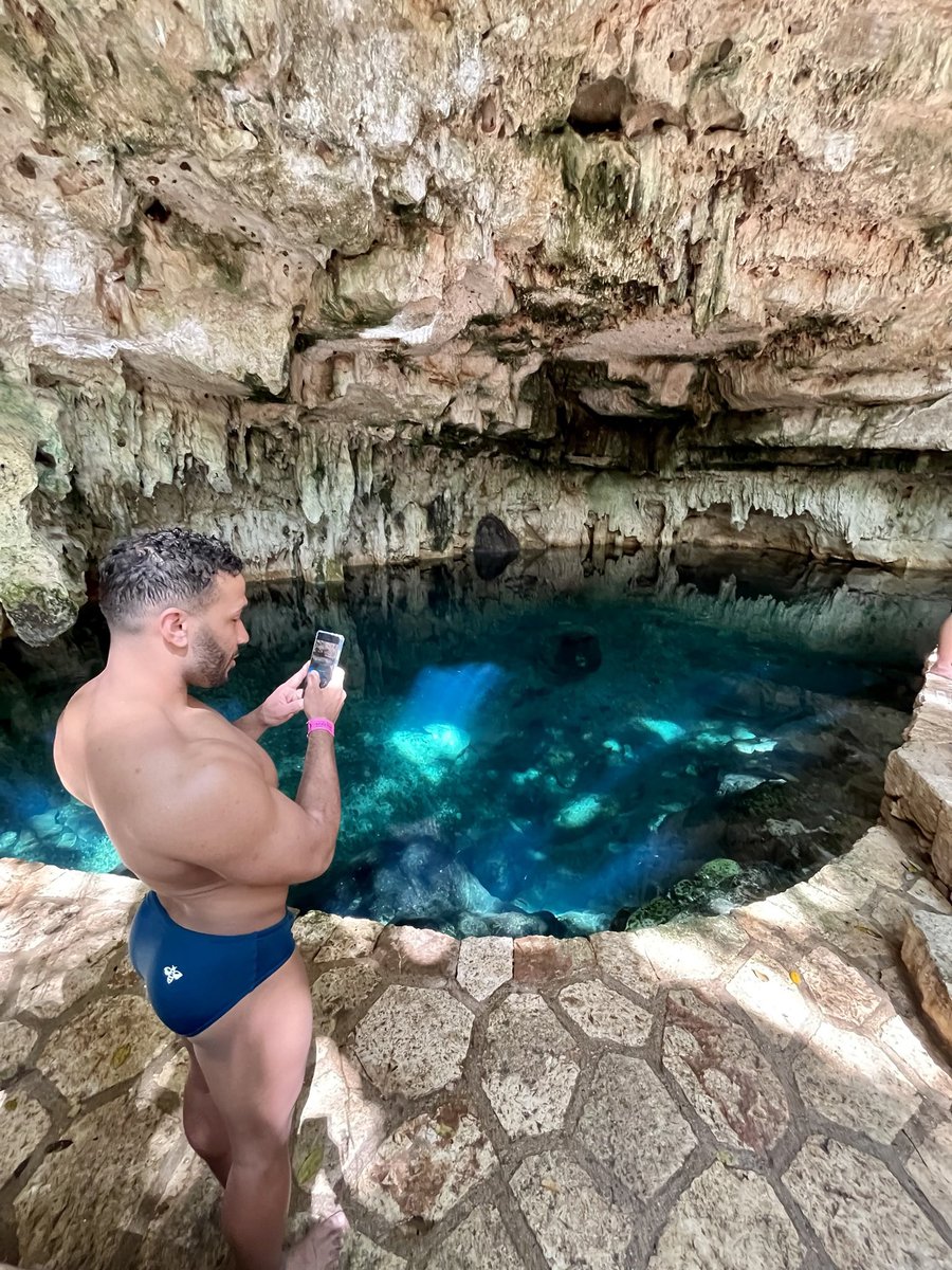 MeridaGayTours's tweet photo. #Cenotes are a unique experience in #Yucatan Peninsula! Don’t forget your #speedo! ���� https://t.co/6WDtPwAjTM