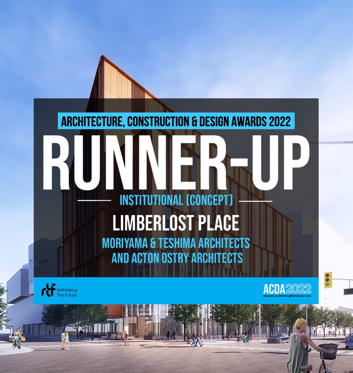 Limberlost Place has been awarded the Runner-Up prize in the 2022 Rethinking the Future Architecture Construction and Design (ACD) Awards program for the Institutional, Concept category!
@Rthinkingfuture #limberlostplace #mtarch