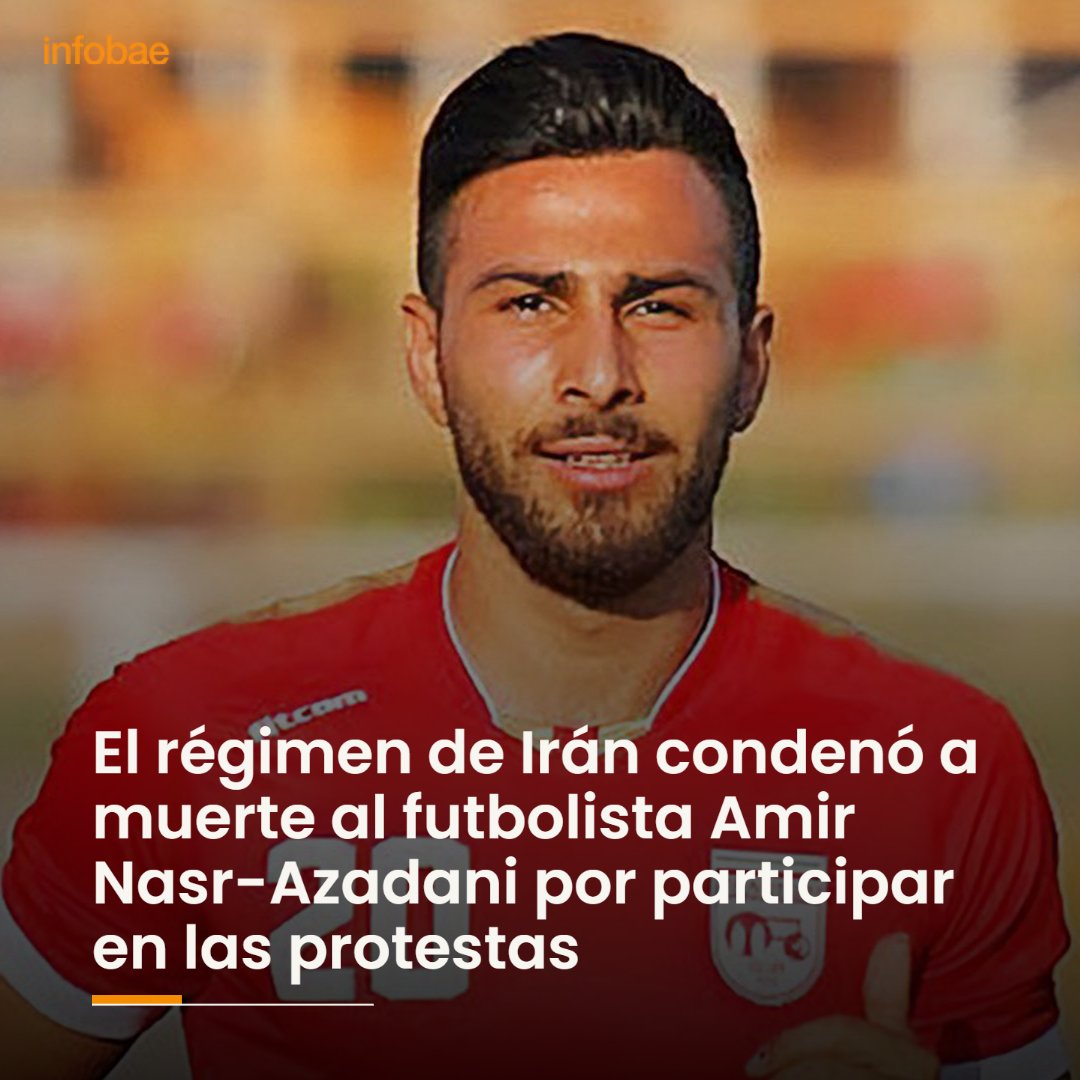 EmmaRincon's tweet photo. 🇮🇷 | Ayer vimos a un hombre ser ahorcado públicamente por enfrentarse a la tiranía iraní. Hoy el futbolista Amir Nasr-Azadani enfrentará su ejecución por promover los derechos de las mujeres y pedir libertades básicas en su país.

Estos son los socios de @NicolasMaduro y compañía https://t.co/QZTNC6VYYC