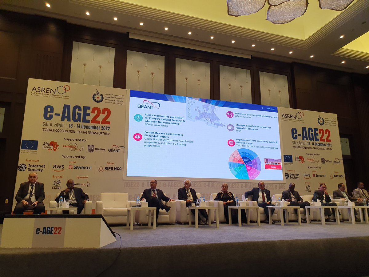 GEANTnews's tweet photo. At #eAGE22 @helga_spitaler gives an update on the "reliant and future-proof" GÉANT network, the recent refresh to be ahead of the user demand! https://t.co/YUJHHasIeS