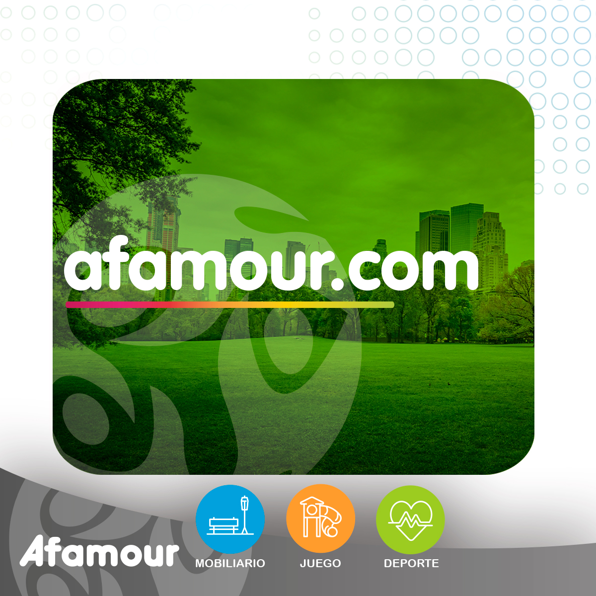 Afamour_ES's tweet photo. En #AFAMOUR estamos comprometidos con el #PLANETA, la #sostenibilidad y el respeto al #MedioAmbiente

🌱Trabajando por el #presente y el #futuro

#Afamour #ParquesInfantiles #ÁreasdeEntrenamiento #MobiliarioUrbano https://t.co/RGVxoT4Bdl