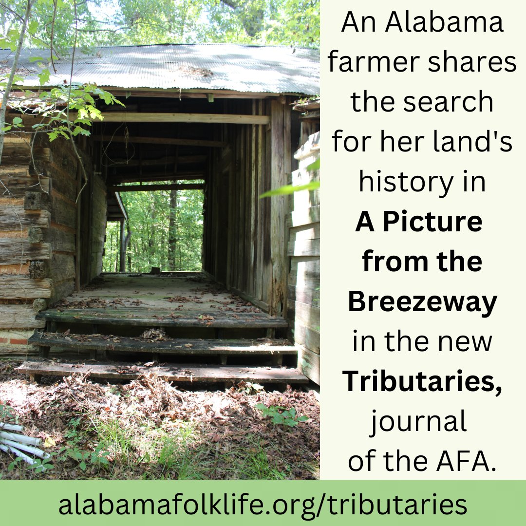 So thankful to Margaret Ann Snow of @snowsbendfarm for sharing her poignant search for #land #history on her #Alabama #farm in Tributaries. #farming #folklife