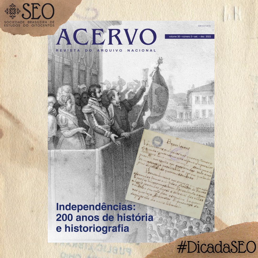 seo_800's tweet photo. 💁🏾‍♀️ A Dica da SEO é o dossiê “Independências: 200 anos de história e historiografia", da Revista Acervo, v. 35, n. 3 https://t.co/p2bu1mhwif