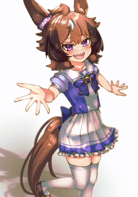#実装するまで1日1ウインディちゃんなのだ<301日目/2022-12-14>くるっと回って決めポーズ!(#ウマ娘プリティーダービー:#シンコウウインディ )パールさんの育成イベに出てくる楽しそうにくるくる回ってるウウちゃんまじ天女かと思うくらい美しいしポメラニアンみたいに可愛い 
