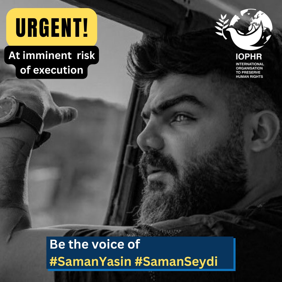 IOPHRpress's tweet photo. Rapper #SamanYasin's death sentence could be carried out anytime soon as he has been moved from Evin Prison to Raja'i Shahr Prison. He's charged with "enmity against God" for supporting the #Iranprotests &amp; singing about injustice. Be his Voice!
#StopExecutionInIran #MahsaAmini https://t.co/qYw8xLPm4Z