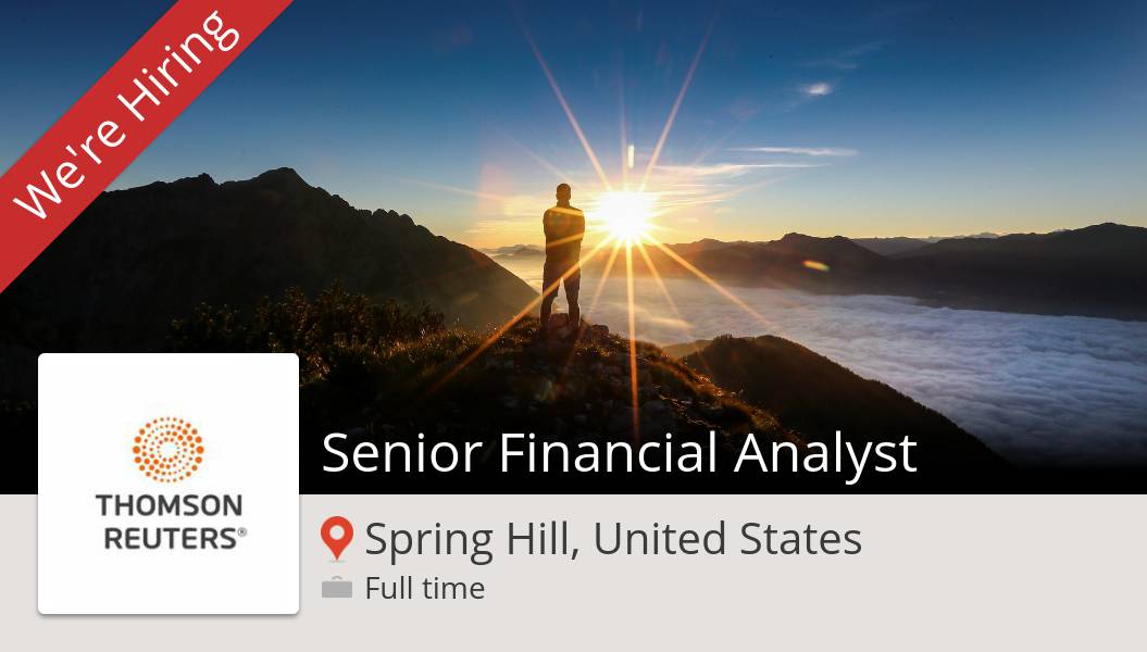 JillKeller17's tweet photo. Apply now to work for #ThomsonReuters as Senior #Financial #Analyst in #SpringHillUnitedStates! #job #WorkingAtTR https://t.co/EsKZymCYTT https://t.co/nvcQAiSHb1