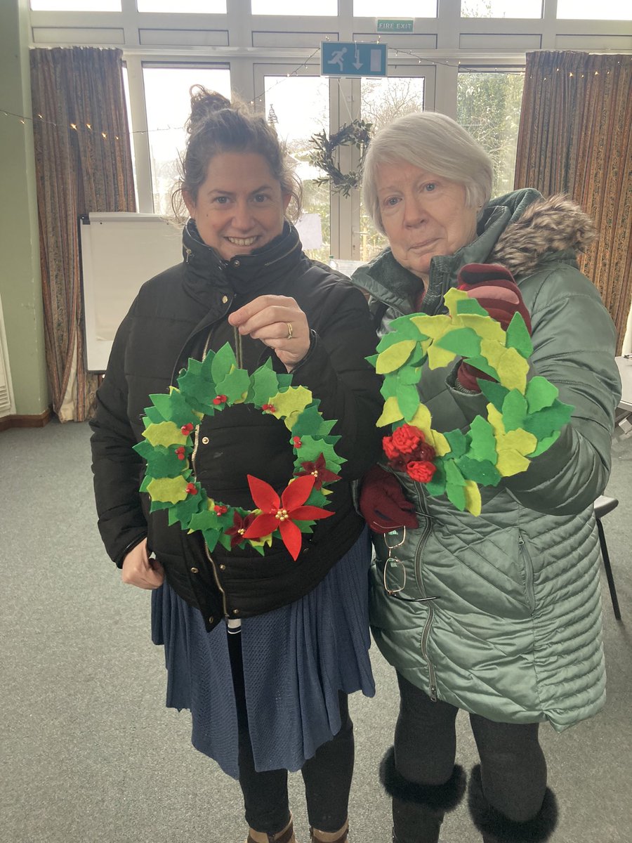 We had a great time at wreath making today!