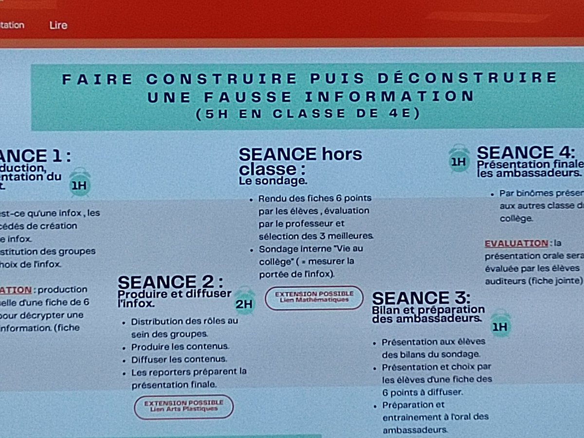 guillot_c's tweet photo. Pour les 4em : produire et déconstruire une infox #hackathon #HACKATHONEMC @HGEMC_Creteil @DANECreteil https://t.co/UCv27z6aBD