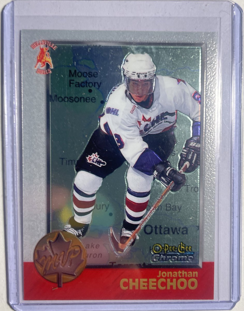 IndigCards's tweet photo. 1998-99 Bowman CHL # 164 Jonathan Cheechoo O-Pee-Chrome International parallel
The last piece of the Cheechoo base card rainbow for this set. Update coming soon.
I’m still looking for the Cheechoo Blue & Gold foil autos from this set.
#Bowman #CHL #Cheechoo https://t.co/Q3NwdqrXo8