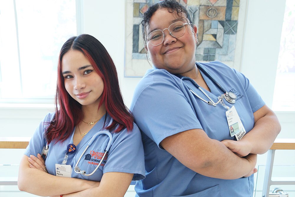 possefoundation's tweet photo. .@UVA Posse Scholars Ana Aguirre and Annalisa Cintron are co-founders of the Latinx Nursing Student Union at @UVASON.

“It shows how invested everyone here really is.” https://t.co/TTHucvtTbv https://t.co/KtEu7pkkr7