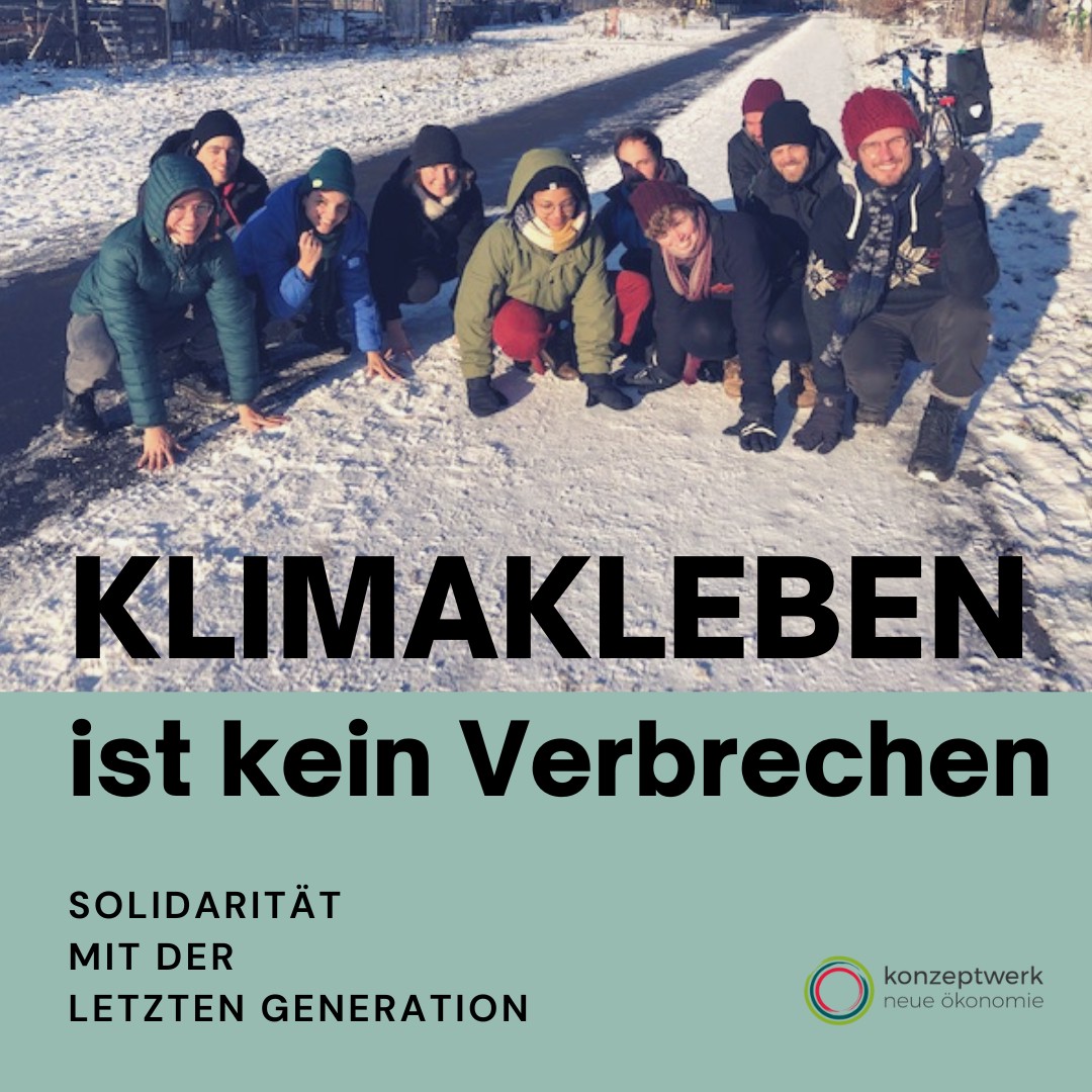 Um Klimagerechtigkeit zu kämpfen ist notwendig und kein Verbrechen!

Unsere Solidarität ist bei den Aktiven der <a href="/AufstandLastGen/">Letzte Generation</a>! ♥️

 #LetzteGeneration