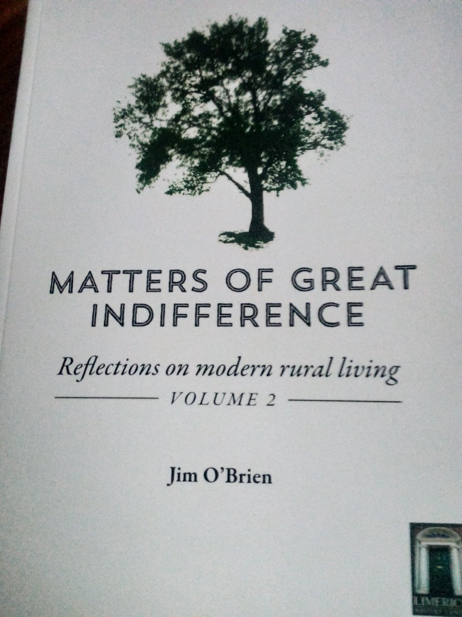 Laois launch of Jim O'Brien's Matters of Great Indifference vol. 2, Reflections on modern rural living, from his @farming_indo columns @MDAMountmellick Wed. Dec.14 at 8. Available in O'Gormans, Mountmellick @LaoisPeople1 @PaddyBuggy @LyndaKiernan1 @Themlads @LaoisNews @laoistoday