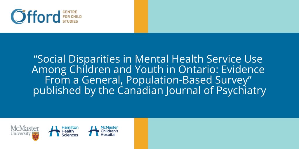 OffordCentre's tweet photo. NEW PUBLICATION: “Social Disparities in Mental Health Service Use Among Children and Youth in Ontario: Evidence from a General, Population-Based Survey” led by Mahdis Kamali, a doctoral candidate under the supervision of Dr. Kathy Georgiades at the Offord Centre for Child Studies https://t.co/sO1f98e0GN