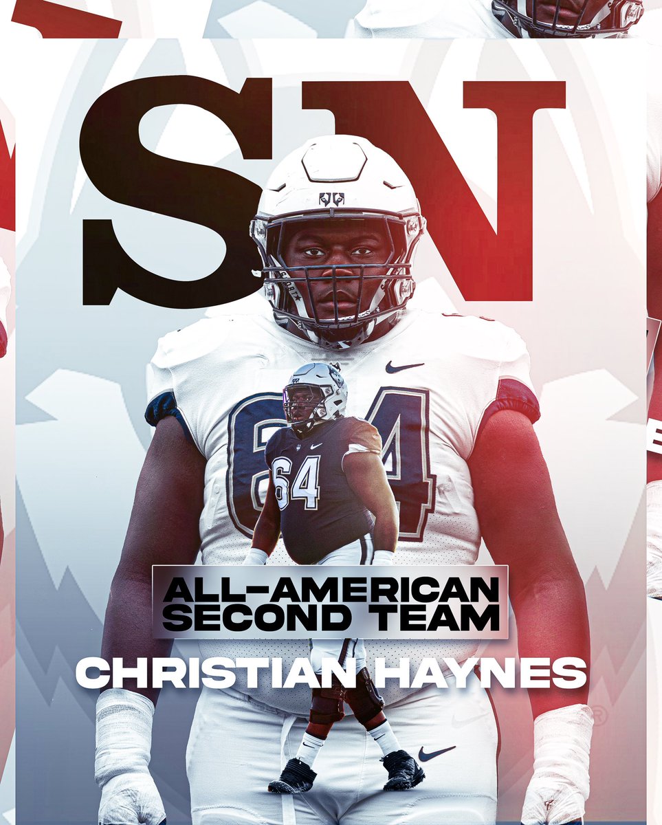 There goes that man! 😉

Christian Haynes has been named to another All-American team, this time being The Sporting News All-American Second Team!

#HuskyRevolution