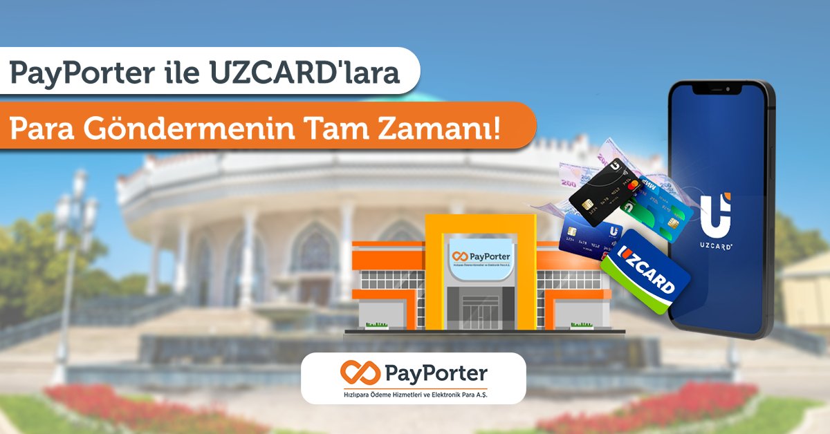 PayPorterPS's tweet photo. Yanında Hissettirmenin En Hızlı Yolu PayPorter ile #UZCARD cüzdanlara para göndermek çok kolay. 💸💳
Haydi sende dene! ✨
#paratransferi #özbekistan https://t.co/GtdqVeqZrX