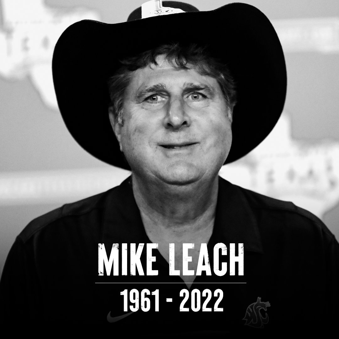 We are deeply saddened at the passing of Coach Mike Leach. Our thoughts are with his family and Mississippi State during this difficult time.