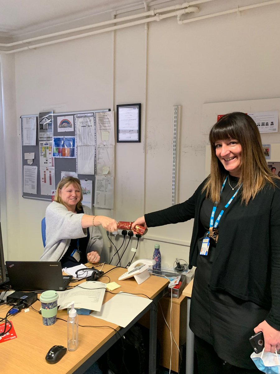 ODTeam_CHFT's tweet photo. So many smiles on these pictures! We love seeing the happy faces of colleagues who have been nominated for a #CHuFT Christmas Cracker by their managers. Katie in the green crown and Jackie in the blue crown both work in our FSS directorate, thank you for everything you do!🎉🎄 https://t.co/btMKgvaX6K