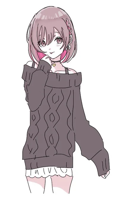 #prsk_FA イベスト読みながらえななん限定の妄想を指描きしてガチャ欲を抑えているえななんにもインナーカラー欲しいな〜 