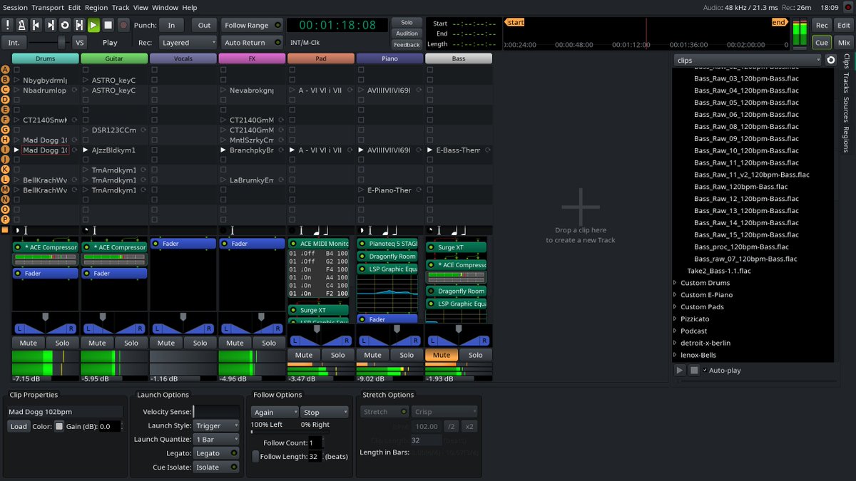 ardourdaw's tweet image. We&apos;ve just released Ardour 7.2 with bug fixes and various improvements. You can now use MIDI Learn for trigger slots, easily discover Ardour in TouchOSC, import and export Opus files, import MIDI Lyrics

See here for more details: ardour.org/whatsnew.html