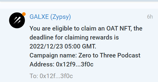 Meta_Push's tweet photo. Got a new alert form @Galxe 👀
How many messages do you get through #MetaPush every day? https://t.co/21vIqVeYlH
