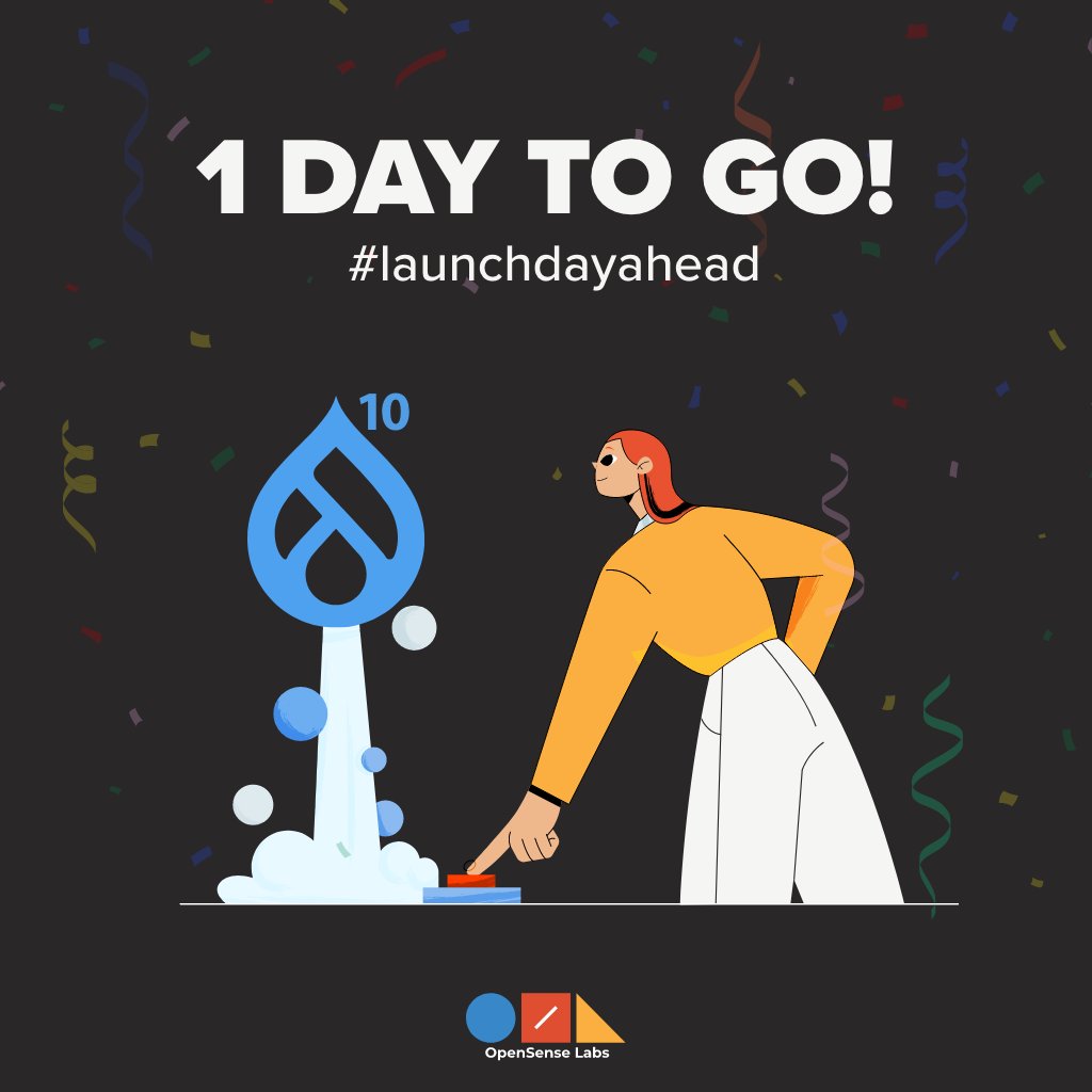 OpenSenseLabs's tweet image. Can&apos;t keep calm! One day till #Drupal10 releases.

Let&apos;s understand more about new updates in Drupal 10, starting with #AutomaticUpdates, which aims to provide safe, secure, &amp;amp; automatic updates. 

Read more https: //bit.ly/3VYKJ32

#launch  #drupal10  #opensource  #drupalupdates