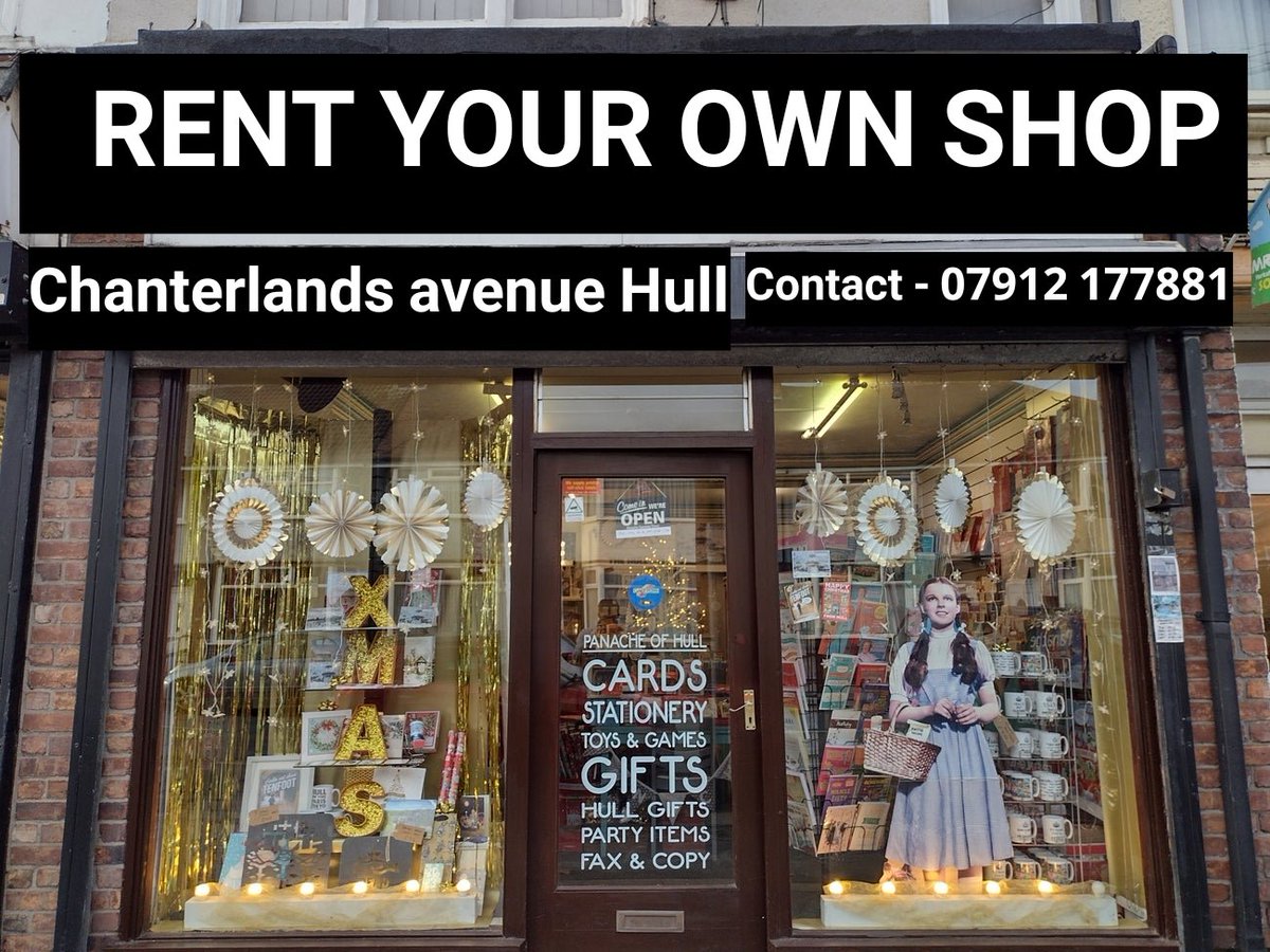 With 2023 just around the corner why not start your own shop / retail business in the fashionable Avenues #Hull 

*Low Rent 
*No Rates 
*Shop fitted out and ready to go

If you are interested contact NT3 on 07912177881