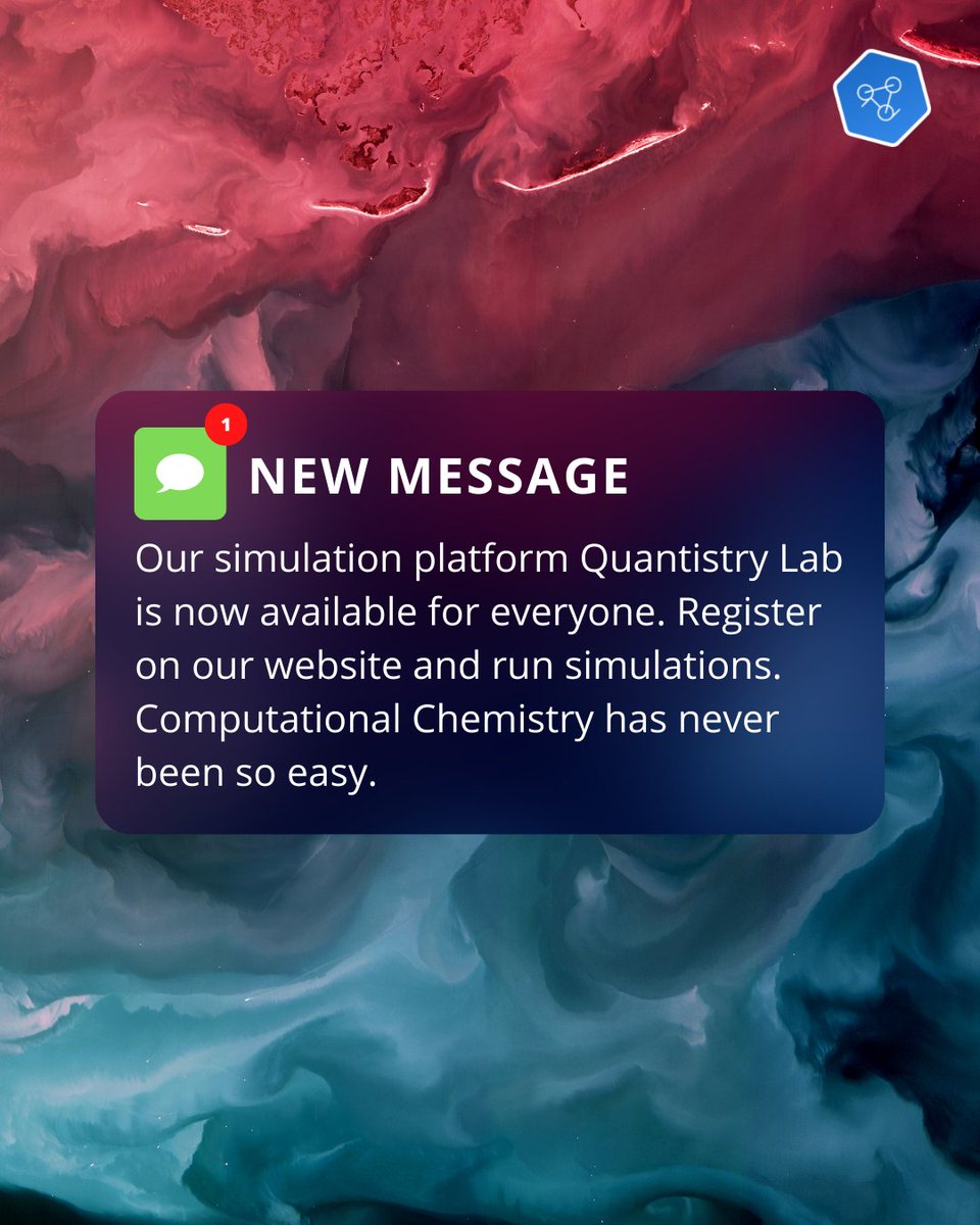 ⚛️ Get started: lab.quantistry.com/auth/register

#industry40 #digitalization #simulation #digitaltwin #chemistry #quantumcomputing #machinelearning