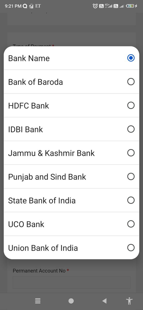 Kumar52Kumar's tweet photo. @MyIndianBank 
Indian Bank is not appearing in the list of Banks through which advance tax can be paid. Earlier it was showing. Please check and include it. https://t.co/AIMKuqcLea