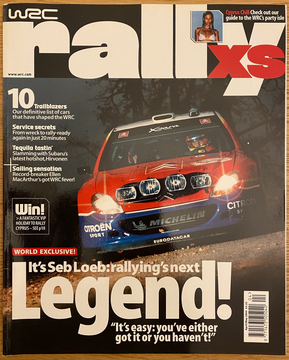 Having a clear out, came across this. How right they were in April 2004…! <a href="/SebastienLoeb/">Sébastien Loeb</a> <a href="/OfficialWRC/">FIA World Rally Championship</a>  #Legend #GOAT #RallyXS