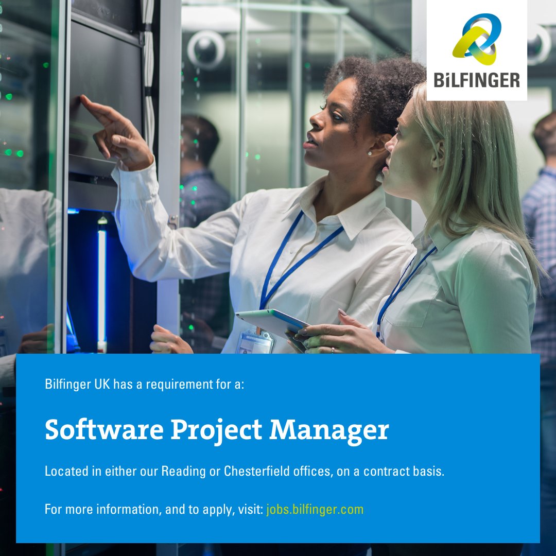 📢 Recruiting – Software Project Manager 

We currently require a Software Project Manager for January 2023 at our Chesterfield or Reading offices. This is a full-time position and will be offered on a contract basis. 

➡️ Apply: ow.ly/IZ2S50M2g7v

#JoinTeamBilfinger