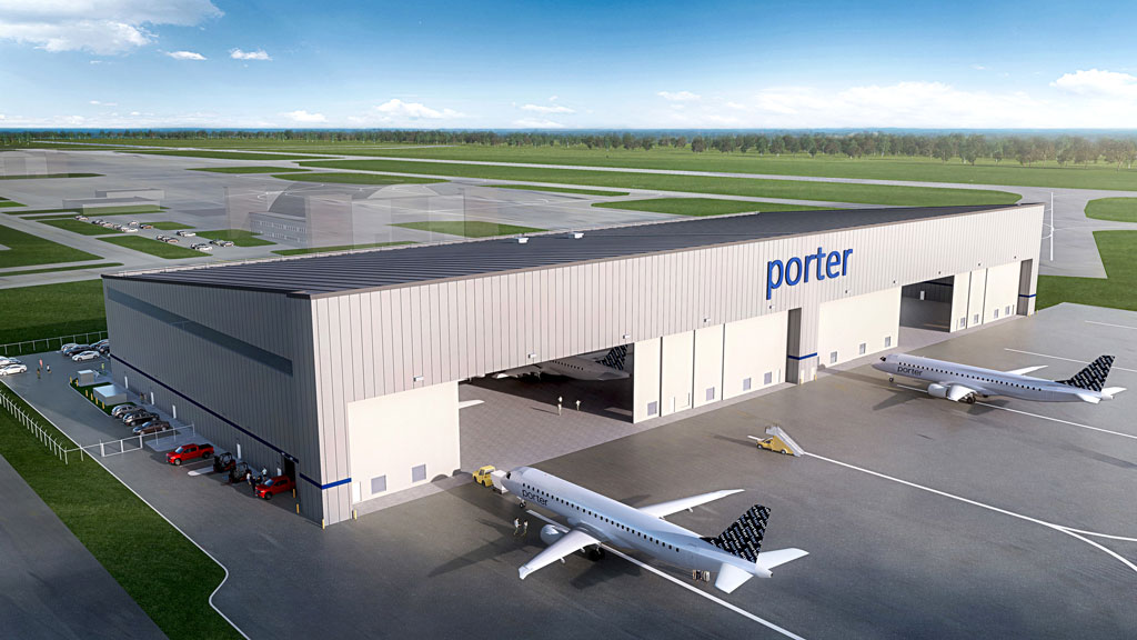 DCN_Canada's tweet photo. .@porterairlines is developing two massive hangars at @FlyYOW . https://t.co/MtIAkbAc08 https://t.co/AwJ7p9nc7k
