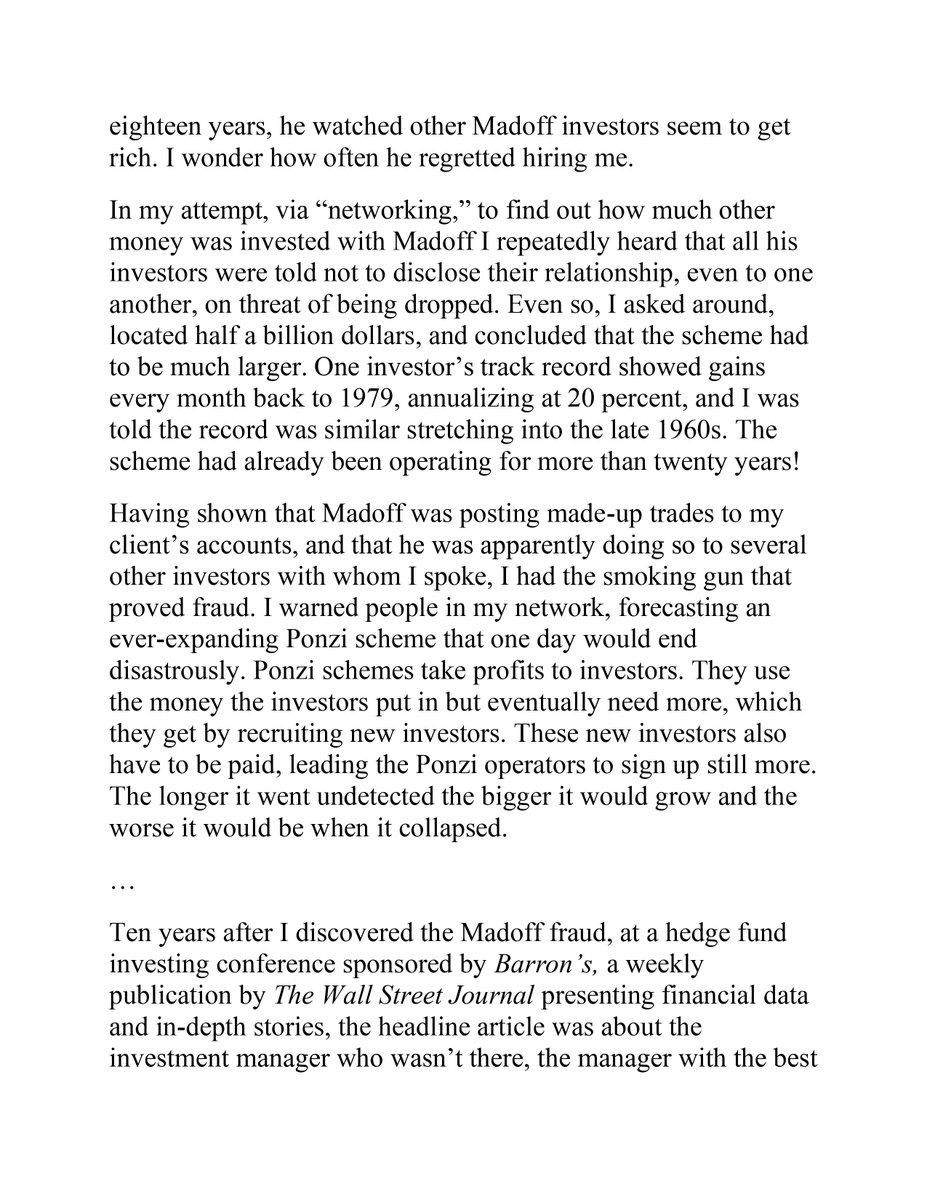 halfkelly's tweet photo. In Ed Thorp's book "A Man for All Markets" he tells the story of figuring out Madoff years before the ponzi collapsed. But it didn't matter because "number goes up." https://t.co/SnltUif4pF