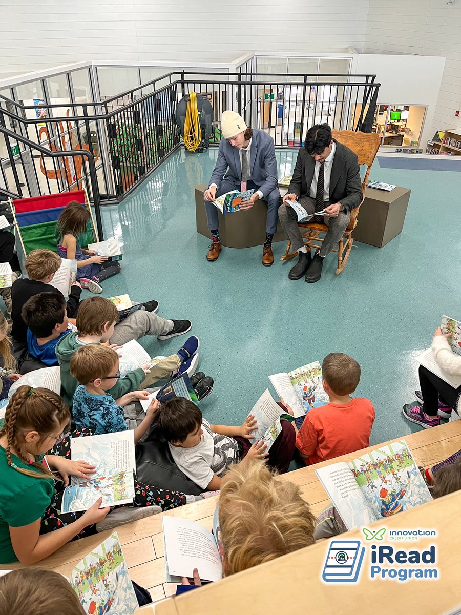 SCBroncos's tweet photo. Josh Filmon & Kayden Sadhra-Kang got to spend some time at Fairview School yesterday for a @InnovationCU iRead Visit with the grade 2’s! 📖
@ChinookSD https://t.co/4qPIpFVbCo