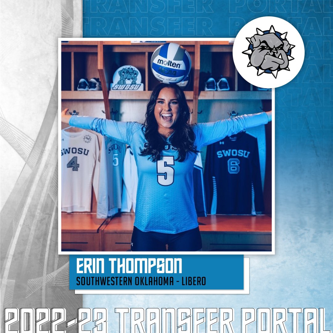 𝗜𝗻 𝗧𝗵𝗲 𝗣𝗼𝗿𝘁𝗮𝗹

✏️: Erin Thompson
🏐: Libero
🎓: Junior
📍: Southwestern Oklahoma

#CollegeVBTransfers | #NCAAWVB