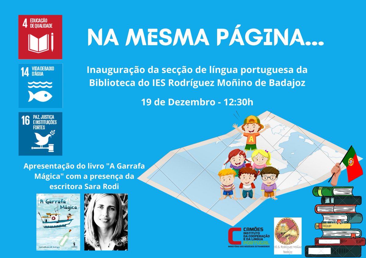 RodriguezMonino's tweet photo. Con el motivo de la inauguración de la sección de lengua portuguesa de nuestra biblioteca, el próximo 19 de diciembre tendremos el honor de recibir a representantes del Instituto Camões y a la escritora portuguesa Sara Rodi.@camoes_ip @sararodi.oficial https://t.co/UUvOeY80J3