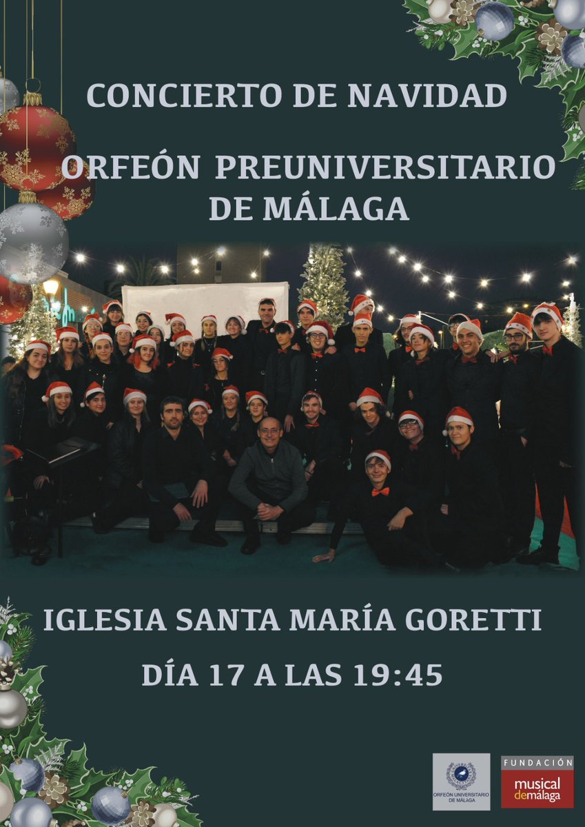 Este sábado 17 de diciembre será el próximo concierto, y último de la temporada, que daremos con temática navideña. Esperamos veros y que disfrutéis de nuestras canciones y villancicos. 🎄🎁

¡Nos vemos el sábado!
