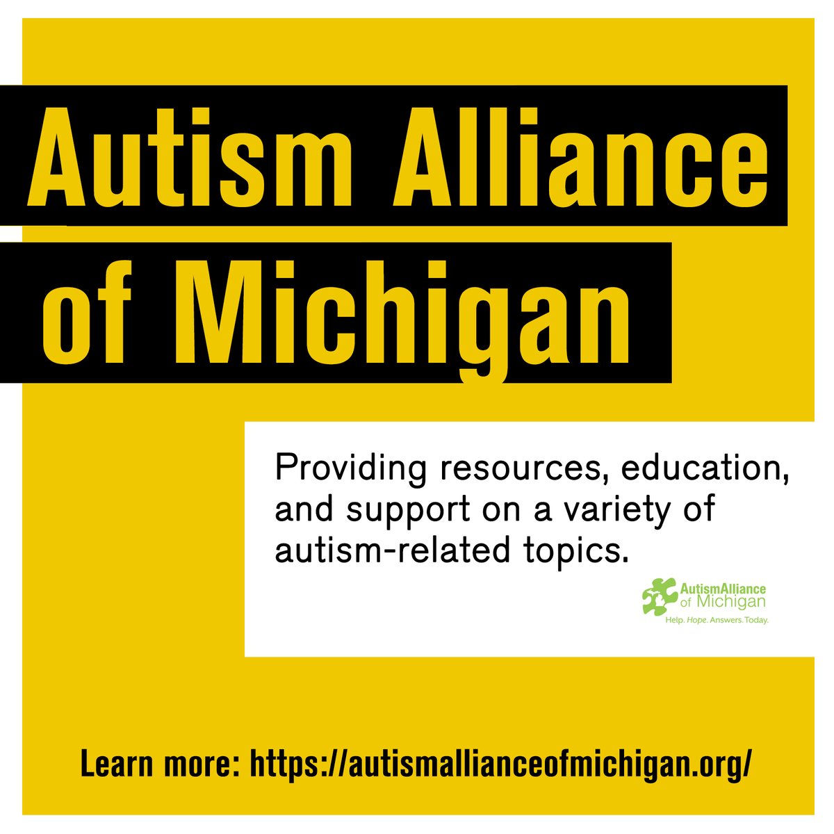 michiganspil's tweet image. Whether you're a person with autism or a caregiver, the Autism Alliance of Michigan provides resources, education, and support to help, including experienced navigators with expertise on a variety of autism-related topics. Learn more: autismallianceofmichigan.org