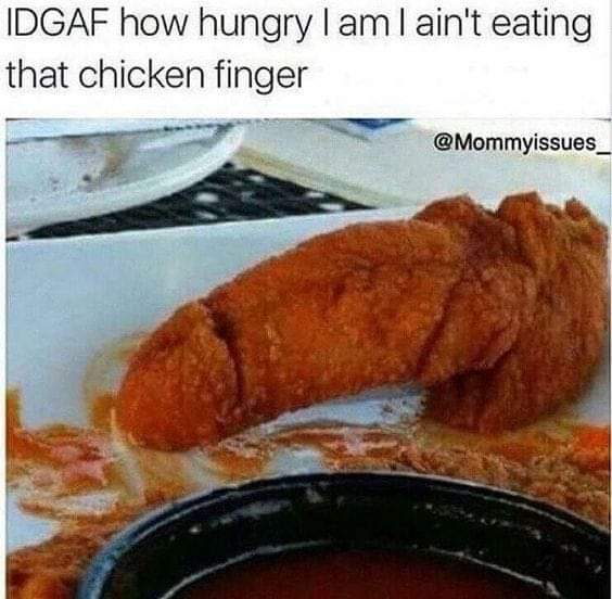 Chicken finger, anyone ? 😂😂😂 https://t.co/WXPOlpMIG9