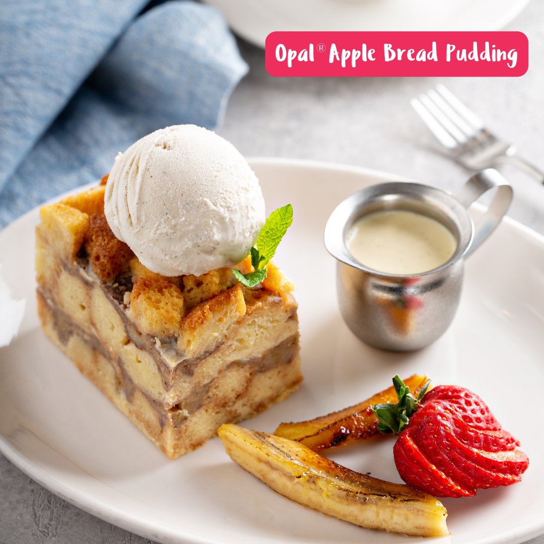 OpalApple's tweet image. Bread pudding for breakfast or dessert? Leave your answer in the comments. Our guess is you'll be craving this Opal bread pudding any time of the day!

bit.ly/3H5jteP 

#OpalApples #AppleBreadPudding #EasyRecipes