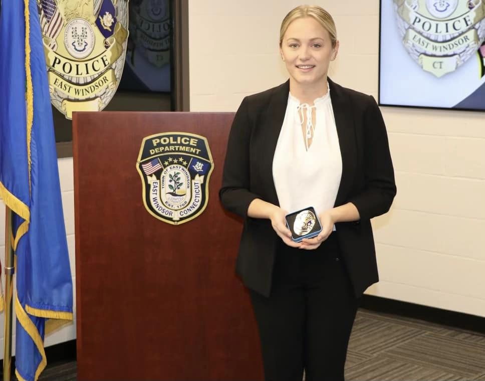 AFSCMECT4's tweet photo. Congratulations to Brittany Dixon, East Windsor dispatcher with AFSCME Local 1303-460 who was recently sworn in as police officer. She's attending New Britain Police Academy and is on her way to Local 3583, the East Windsor Police Union. #AFSCMEProud ๐ธ: East Windsor PD https://t.co/7NeUDjVNhT