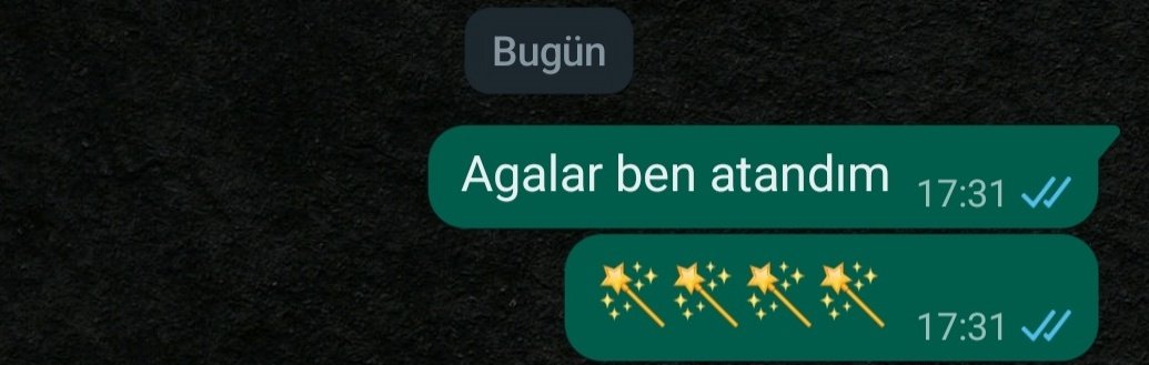 Bana bu mesajı atmak nasip olduuuu...