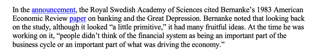 I call bullshit.  How about Minsky? Galbraith? Kindleberger?