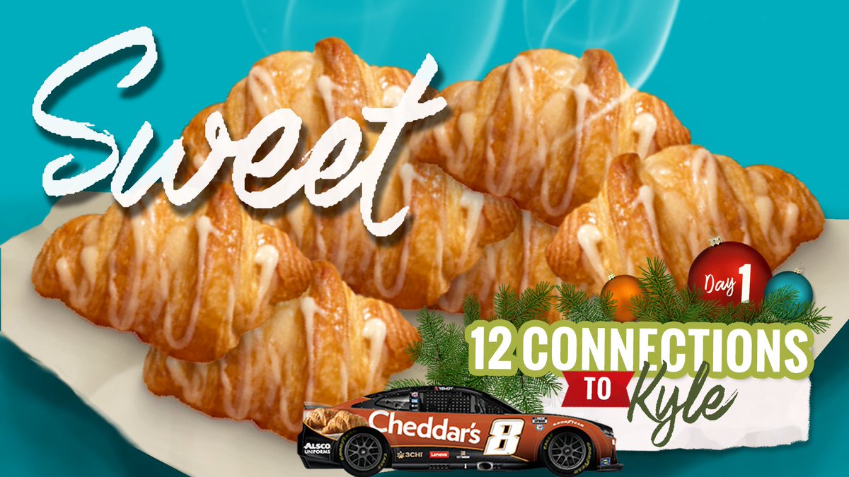 cheddarskitchen's tweet image. Welcome to Day 1 where we show you what we have in common with @KyleBusch.

Did you know we both have a sweet side? Kyle shows his off the track and our sweetness is available every day with our warm Honey Butter Croissants. 🥐😋

Retweet and you could score some sweet swag.🎁
